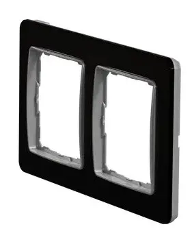 Рамка двойная Schneider Electric Sedna Elements искусственное черное стекло SDD361802 - фото №4