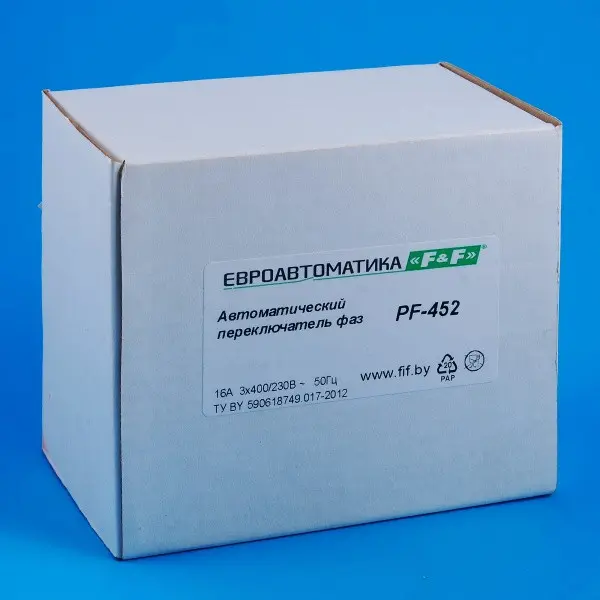 Автоматический переключатель фаз F&F PF-452 3х400В+N 16А - фото №8 Автоматический переключатель фаз F&F PF-452 3х400В+N 16А - фото №8