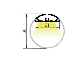 LED-профиль MLG подвесной LO3030 с рассеивателем, 2 метра - фото №2