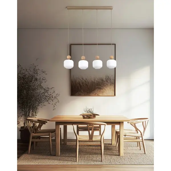 Підвісний світильник, люстра TK Lighting 11051 Ballo E14 4x10W IP20 бежевий - фото №4 Підвісний світильник, люстра TK Lighting 11051 Ballo E14 4x10W IP20 бежевий - фото №4
