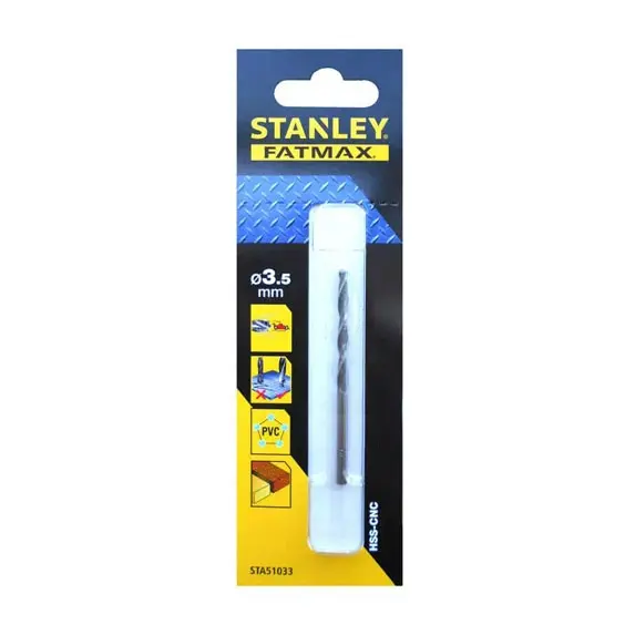 Свердло по металу Stanley STA51033 HSS-CNC Ø 3,5х70мм - фото №1 Свердло по металу Stanley STA51033 HSS-CNC Ø 3,5х70мм - фото №1