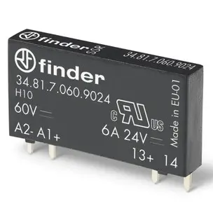 Твердотельное ультратонкое реле SSR Finder 6A-24В DC 24В DC (348170249024) Твердотельное ультратонкое реле SSR Finder 6A-24В DC 24В DC (348170249024)