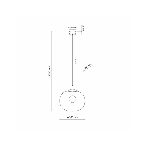 Підвісний світильник, люстра Tk Lighting 4818 Vibe E27 1x15W IP20 Чорний - фото №4