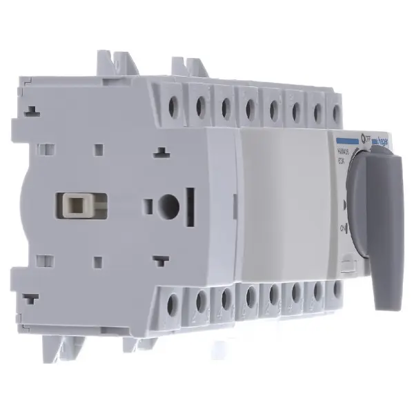 Перемикач Hager HIM406 I-0-II 63А 400/690В 4P 8м - фото №1