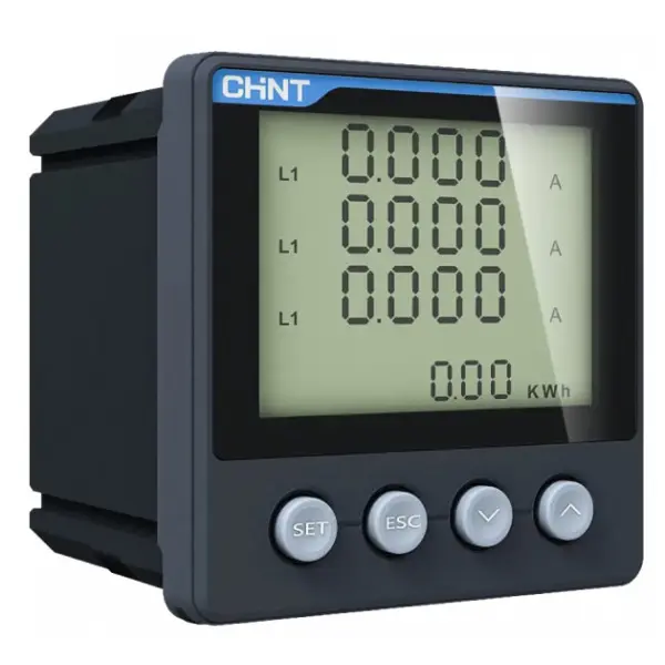 Цифровой трехфазный мультиметр Chint PD666-3SK3 3×450V 3×*A/5A RS485 (+релейный выход) Цифровой трехфазный мультиметр Chint PD666-3SK3 3×450V 3×*A/5A RS485 (+релейный выход)