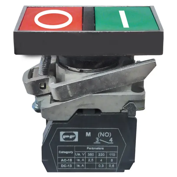 Кнопка Promfactor FP4-BL8325 1NO 1NC зелено-красная (FP4-BL8325)