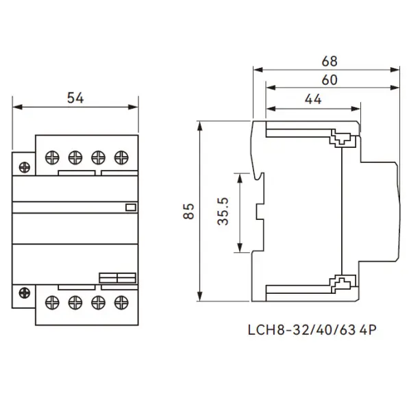 Модульный контактор TOSUNlux LCH8-40 3NO+1NC 4P 40A (6931934219302) - фото №1 Модульный контактор TOSUNlux LCH8-40 3NO+1NC 4P 40A (6931934219302) - фото №1
