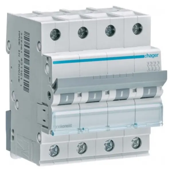 Автоматический выключатель Hager MCN450 6кА C 50A 4P