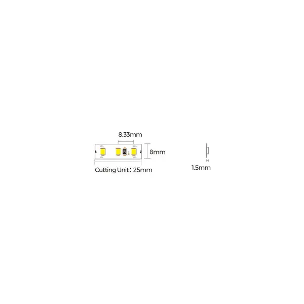 LED стрічка COLORS 120-2835-24V-IP20 8.8W 900Lm 2700K 50м (DJ120-24V-8mm-SW_DP50) - фото №1