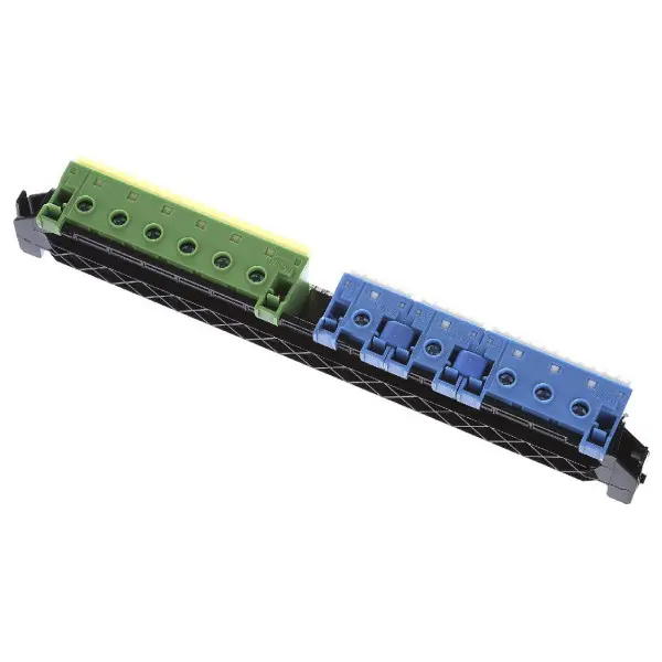 Шини (з утримувачем) РЕ та N Hager VZ464 для 4-рядних щитків Volta - фото №7