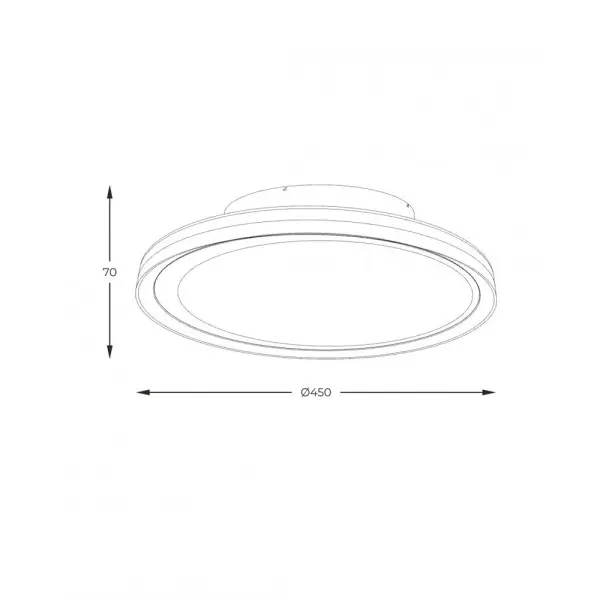 Світильник стельовий Zuma Line MX4168-1-3WGT Apart LED 1x24W 3000K 2800Lm IP20 золотий (5905316629998) - фото №1