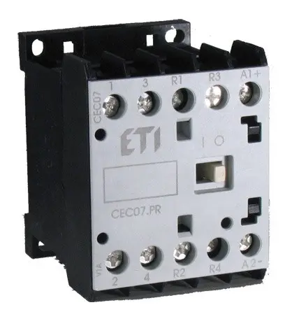 Миниатюрный контактор ETI 004641074 CEC 12.10-24V-50/60Hz (12A; 5.5kW; AC3) Миниатюрный контактор ETI 004641074 CEC 12.10-24V-50/60Hz (12A; 5.5kW; AC3)
