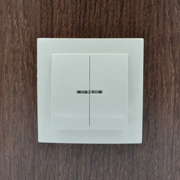 Выключатель Nilson Touran кремовый 2кл с подсветкой ( 24121004 ) - фото №4