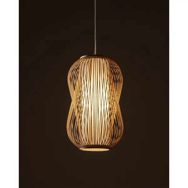Підвісний світильник, люстра Nowodvorski 11161 Puket M E27 1x25W IP20 бежевий - фото №2