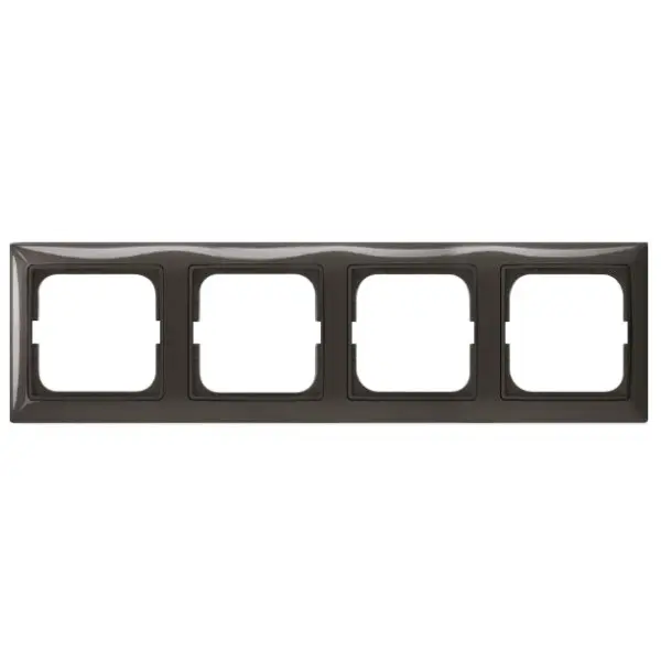 Чотиримісна рамка ABB Basic 55 2CKA001725A1509 2514-95-507 (чорний шато)