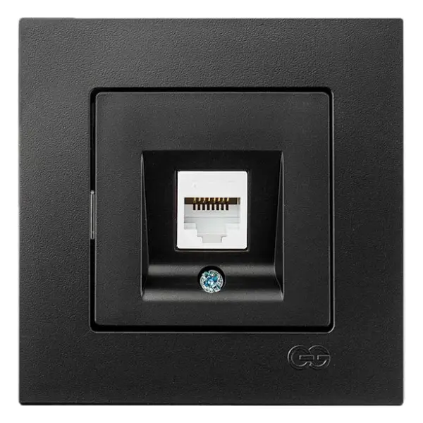 Розетка компьютерная Gunsan Eqona черная