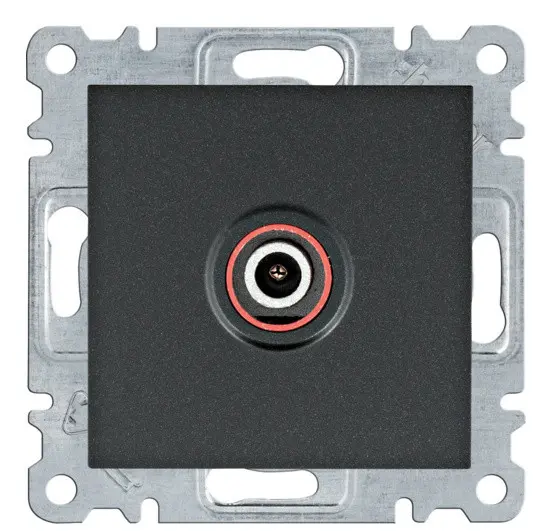 ТВ розетка Hager WL3213 Lumina (чорна)