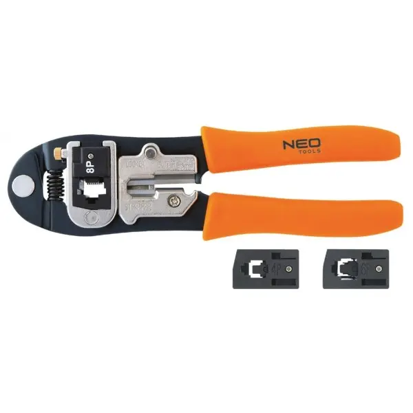 Кримпер Neo Tools 01-501 для обжима телефонных наконечников (4P,6P,8P) Кримпер Neo Tools 01-501 для обжима телефонных наконечников (4P,6P,8P)