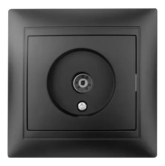 ТВ розетка Elcor Emily 9215 (211647) черная ТВ розетка Elcor Emily 9215 (211647) черная
