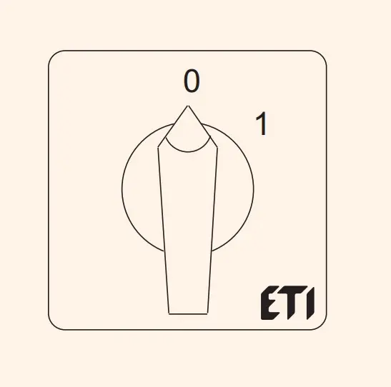 Кулачковый переключатель ETI 004773021 CS 63 10 U (3p «0-1» 63A) - фото №1