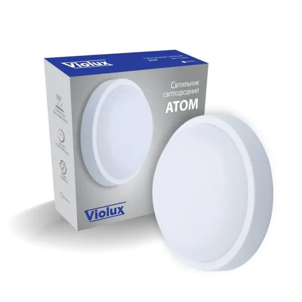 Світильник LED Violux ДББ ATOM 12W 4000K IP54 ( 243301 ) - фото №1 Світильник LED Violux ДББ ATOM 12W 4000K IP54 ( 243301 ) - фото №1