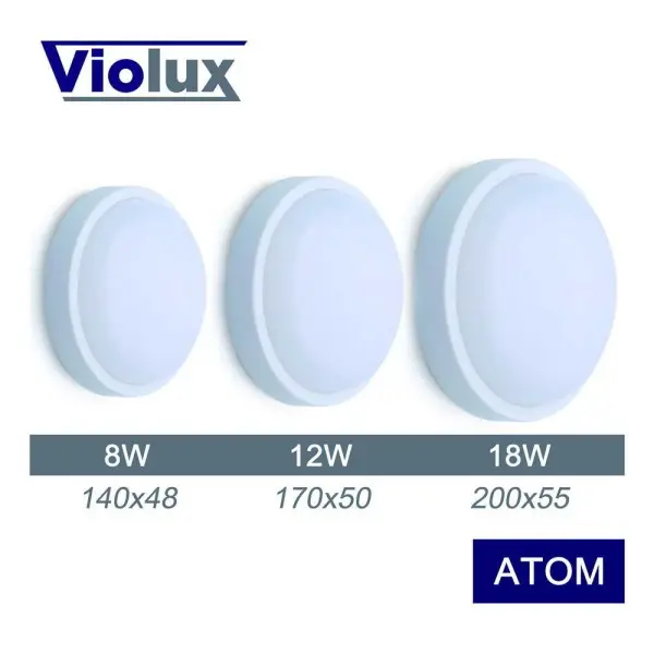 Світильник LED Violux ДББ ATOM 12W 4000K IP54 ( 243301 ) - фото №2 Світильник LED Violux ДББ ATOM 12W 4000K IP54 ( 243301 ) - фото №2