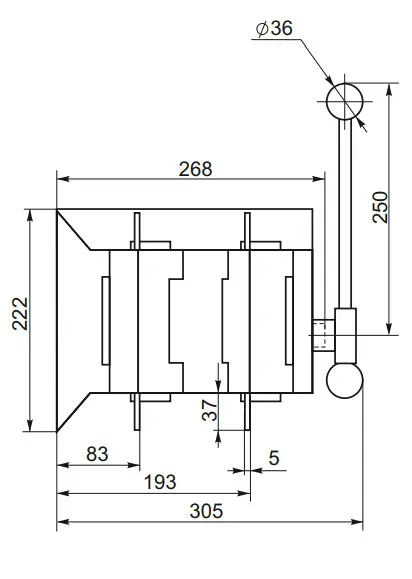 Устройство автоматического ввода резерва CNC YCS1-400А 4Р АС 415В (Б00043130) - фото №3