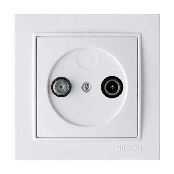 Розетка Nilson Thor белая TV-SAT конечная ( 27111037 )