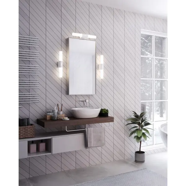 Бра для ванной, светильник Nordlux 2015311001 Helva Double LED 1x9W IP44 белый - фото №1