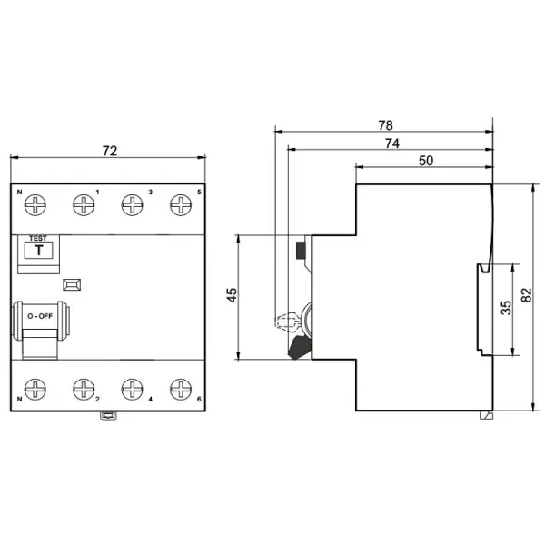 Устройство защитного отключения Promfactor FPR-A 10А/0,3A 4P А (FPR4010300A) - фото №1