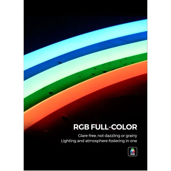 Гнучкий неон COLORS 48V IP65 14,4W 950Lm 3000K (NNR25-10M-WW) - фото №5