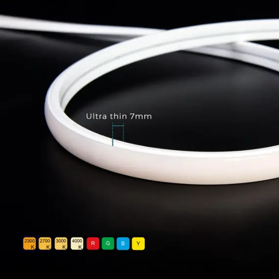 Гнучкий неон COLORS 24V IP67 10W 750Lm 3000K 5м (NNT0711-WW) - фото №1
