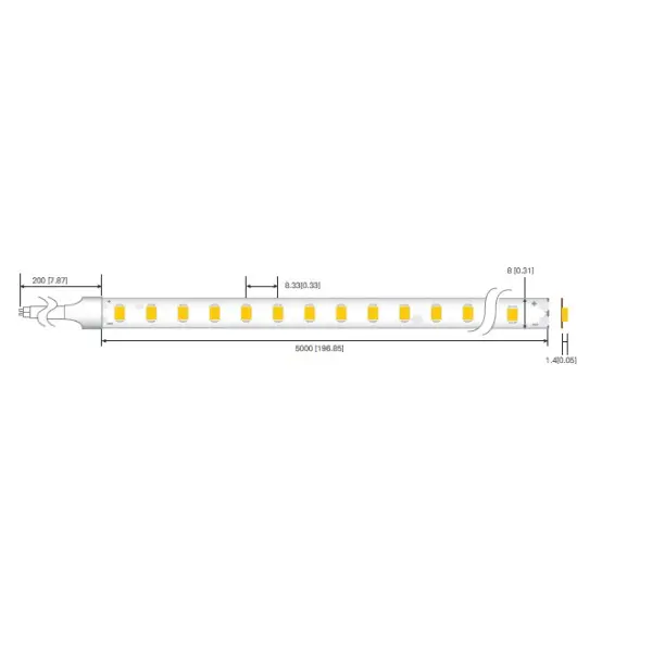 LED стрічка RISHANG 120-2835-12V-IP33 9,6W Green 5м (RD08C0TA-B-G) - фото №2