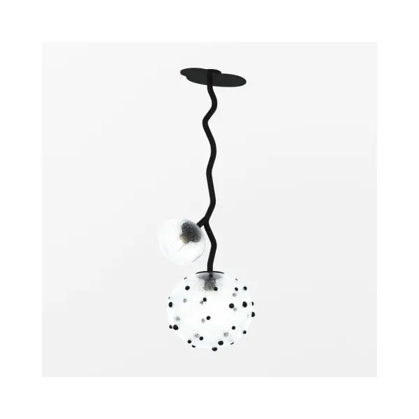 Люстра Pikart 36241-2 DewLight L 2x60W E27 IP20 черная