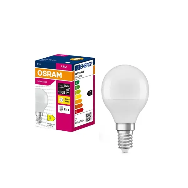 Светодиодная лампочка Osram 4099854547539 E14 1x7W 3000K 1055Lm IP20 - фото №2
