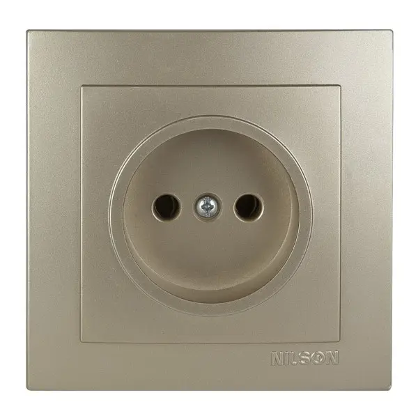 Розетка Nilson Touran золото 1-на без заземлення ( 24151015 )