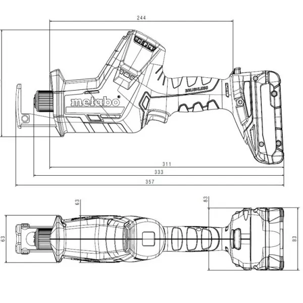 Акумуляторна шабельна пилка-лобзик Metabo SSE 18 LTX Compact 18В (602266500) - фото №1