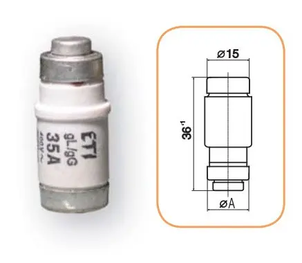 Предохранитель ETI 002212005 D0 2 gL/gG 63A 400V - фото №1
