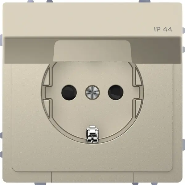 Розетка с заземлением Schneider Electric D-Life MTN2314-6033 с крышкой IP44 сахара Розетка с заземлением Schneider Electric D-Life MTN2314-6033 с крышкой IP44 сахара