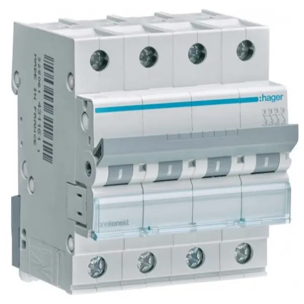 Автоматичний вимикач Hager MCN416 6кА C 16A 4P