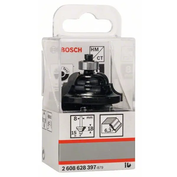 Профильная фреза Bosch D Std S8/R6,3/B15/L18 - фото №1