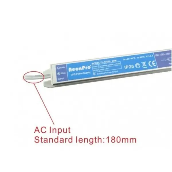 Блок питания NeonPro Slim 20W DC12V (TL-12E20) - фото №3