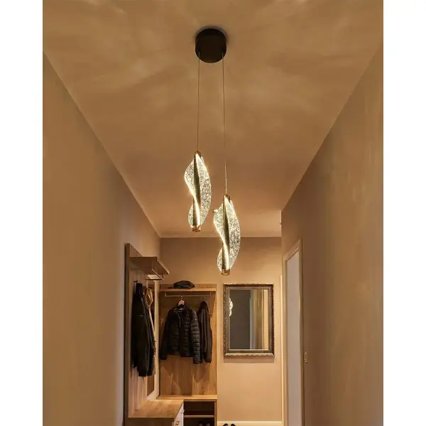 Подвесной светильник, люстра Goldlux 339621 Valentina LED 2x7W 4000K 850Lm IP20 черный - фото №1 Подвесной светильник, люстра Goldlux 339621 Valentina LED 2x7W 4000K 850Lm IP20 черный - фото №1
