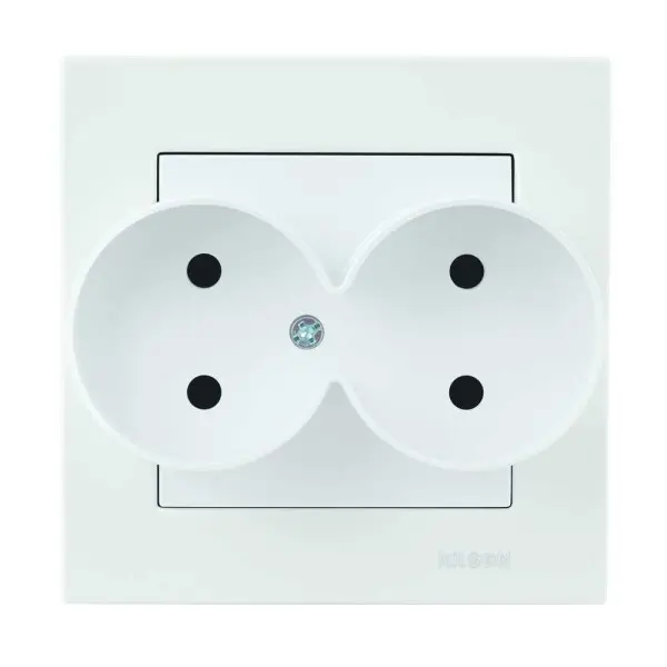 Розетка Nilson Moda біла 2-на без заземлення ( 21111024 )