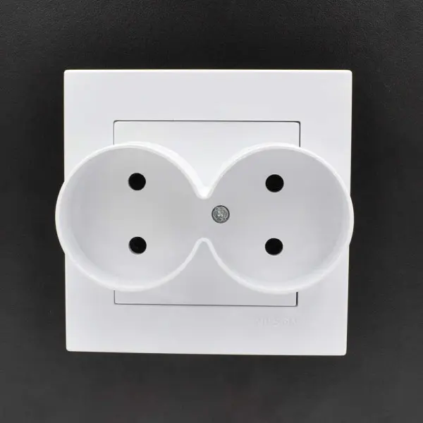 Розетка Nilson Moda біла 2-на без заземлення ( 21111024 ) - фото №3