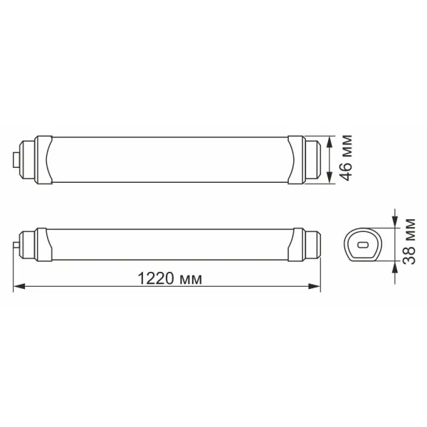 Магистральный производственный светильник Videx 36Вт 5000K 1,2м IP65 (VL-BNWL-36125) - фото №2
