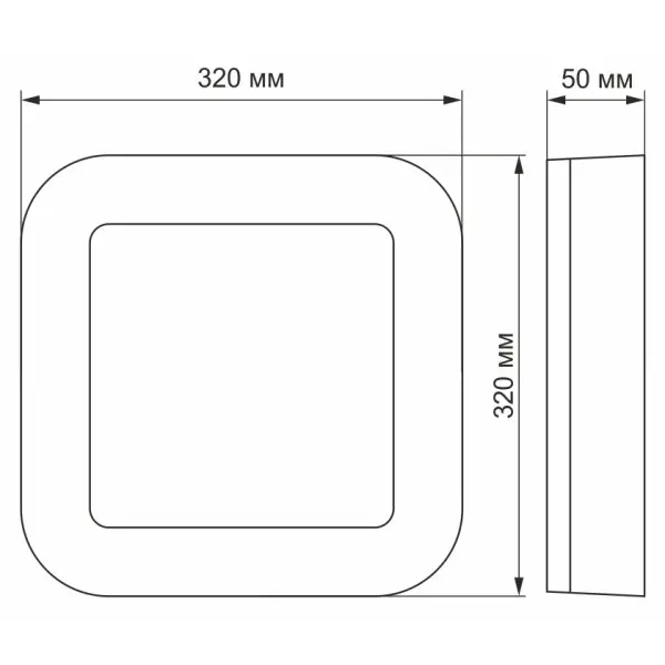 Квадратный LED светильник Videx Art 30Вт 5000K IP65 (VL-BHFS-305) - фото №1