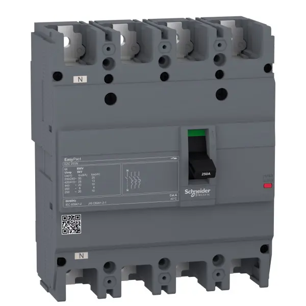 Автоматичний вимикач Schneider Electric EASYPACT EZC250N 4P3T 25кА 150А Автоматичний вимикач Schneider Electric EASYPACT EZC250N 4P3T 25кА 150А