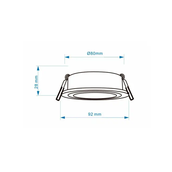 Точечный светильник врезной Oledim 7771301 TS23B ALU GU10 1x10W IP20 Черный - фото №1