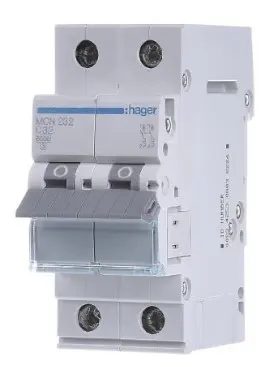 Автоматичний вимикач Hager MCN232 6кА C 32A 2P